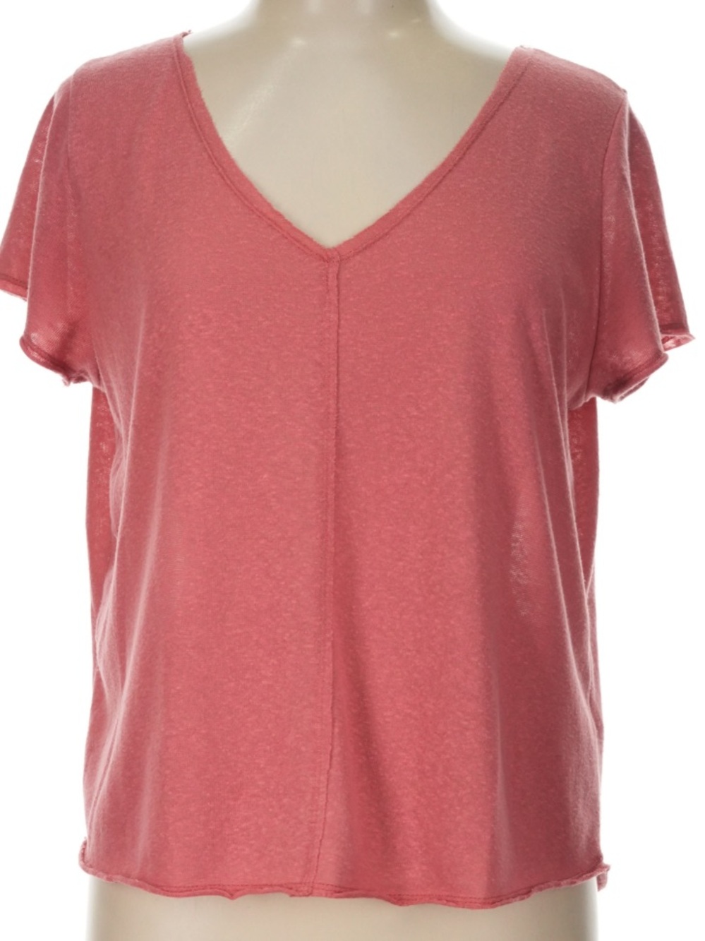 Project Social T Women's V-Neck Short Sleeve Tee in Rose